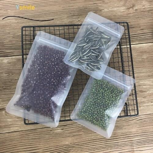 Transparent Zip Lock Frosted Bag Matted Reusable Bag Fruit Tea Bag Plastic Bag