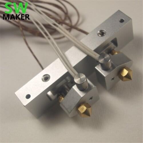 SWMAKER Replicator 2X Hot End assembly kit dual extruder Replicator 2X Bar Mount Assembly w/ Stranded Thermocouple set/kit