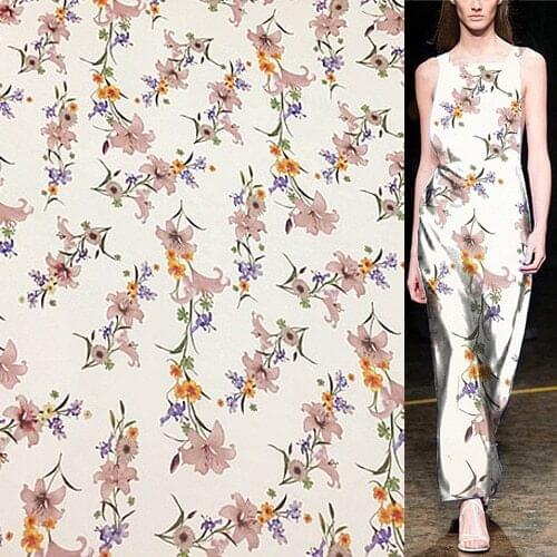 Beige yellow background pure mulberry silk fabric silk georgette gauze silk fabric,SCG565