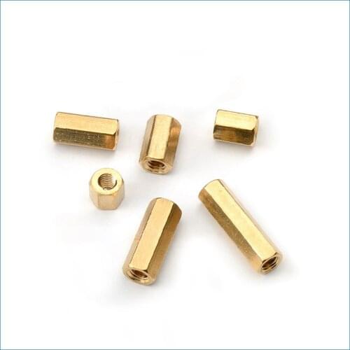 S ROBOT M3 Hex Screw M3 Female Hexagonal Brass PCB Standoffs Spacers Screw M3*8/10/12/15/20/25/30/35/40/45/50mm EC11