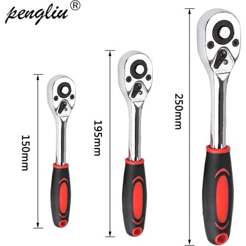 1/4" 3/8" 1/2" Torque Ratchet for Heads Wrench Socket 24 Teeth Quick Release Spanner Socket Drive Hand Tool Wrench Repair Tools