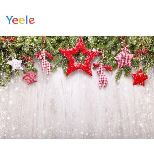 Yeele Photophone For Christmas Wooden Board Winter Tree Star Photography Backdrop Photographic Background For Photo Studio Props