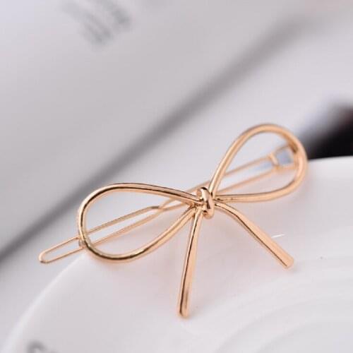 1 PCS New Vintage Hairpins Metal Bow Knot Hair Barrettes Girls Women Hair Accessories Hairgrips New Brand Hair Holder Hair Clip
