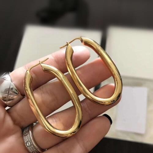 UILZ Vintage Statement Irregular Geometric Earrings Large for Women Gold Color Metal Pendant Trend Fashion Jewelry Accessories