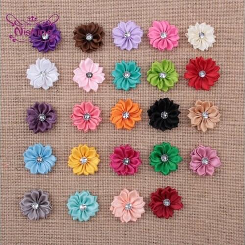 10pcs/lot Fashion Handmade Polygonal Flower Accessories for DIY Children Decoration No Hair Clips for Headband Brooch Production