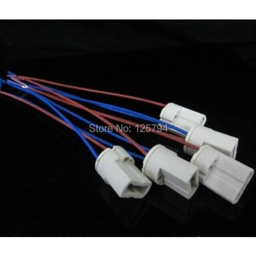 5pcs/lot free shipping G9 lamp holder ceramic base socket g9 halogen lamp holder with wire beads aging G9 ceramic lamp holder