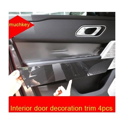 For LR Range Rover Velar chrome Interior door decoration trim 4pcs