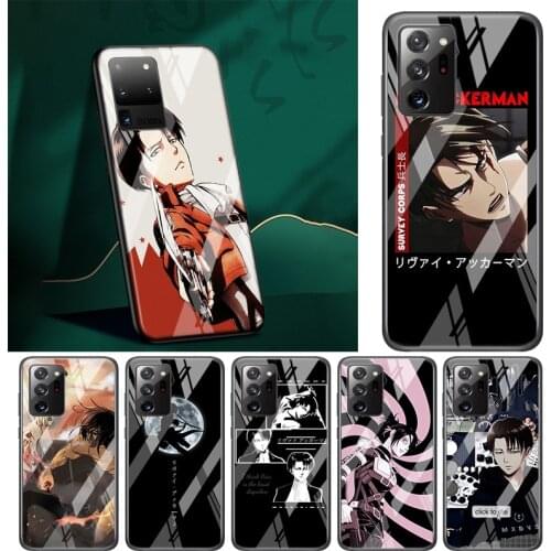 Tempered Glass Cover Attack on Titan animation For Samsung Galaxy S20 FE S10e S10 S9 S8 Ultra Plus Lite Plus 5G Phone Case