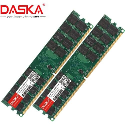 DASKA DDR2 4GB Ram 800MHz PC2-6400 Memory Desktop Dimm Just For AMD 8GB(4GBx2Pcs) 240Pin NON-ECC High Compatibility