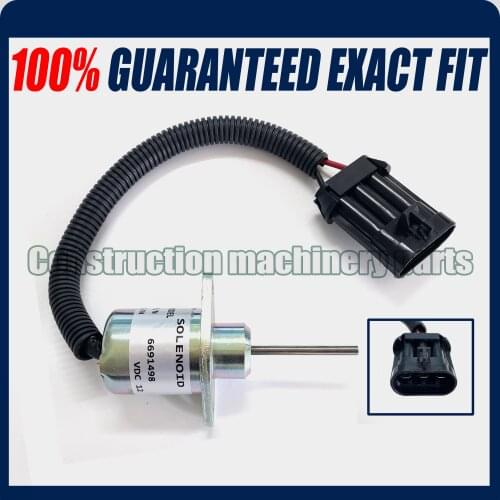 For Bobcat Fuel Shut Off Solenoid S130 S150 S160 Skid Steer shut down switch 6691498 12V
