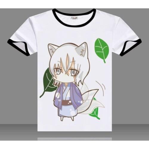 Anime Kamisama Kiss T-shirts Black O-Neck Short Sleeve Momozono Nanami Tops Fashion Tomoe Printed Fancy Tees Summer tshirts
