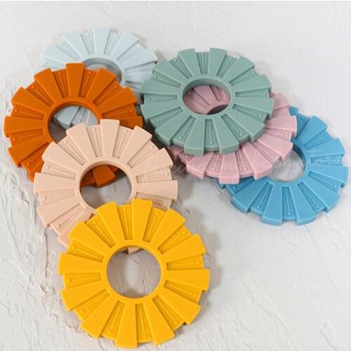 1PC Baby Teether Rodent Teething Ring Newborn Chews Food Grade Silicone Teethers Infant Training Molar Pain Soothing Baby Toys