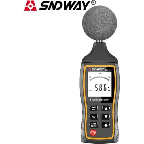 SNDWAYNoise Tester Fecibel Meter Industrial Hrade Dound Level Meter High Precision Handheld 523 Digital Meter