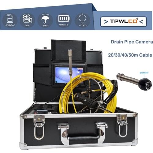 7inch 17MM Camera 20/30/40/50m Pipe Video Camera Drain Sewer Pipeline Inspection Industrial Endoscope Support DVR