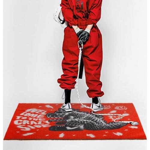 Monster Small Door Mat Living Room Mat PVC Anti-slip Mat Custom Pattern And Size Home Entrance Door Mat Carpet Porch Mat Carpet