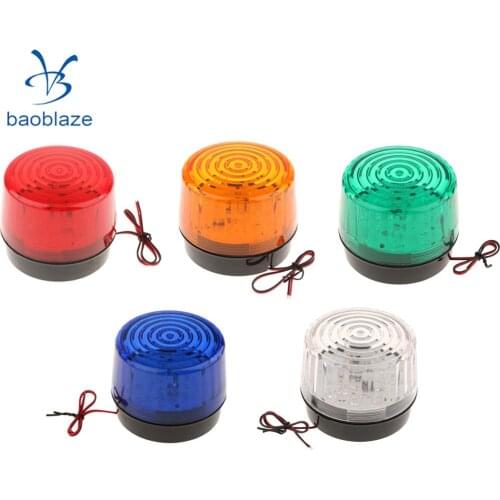 Round Strobe Flashing Alarm Lamp Warning LED Light Control Work Zone Traffic Flash Beacon Lamp DC12V