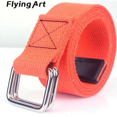 Flying Art Korean 10-color Canvas Belt for Men and Women, Casual Business jeans, double loop Quick Release Youth fashion belt