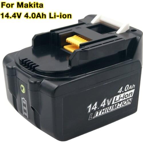 LED Indicator BL1440 14.4V 4.0Ah Lithium Ion Rechargeable Battery for Makita BL1430 194066-1 194065-3 Cordless Power Tools