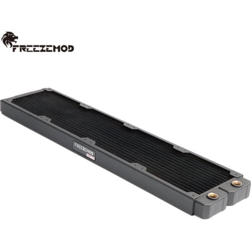 FREEZEMOD Computer Water Cooling Copper Radiator 14 Flat Tube Single Layer Copper Fin For 12cm Fan For CPU Heat Sink ,TSRP-TW480