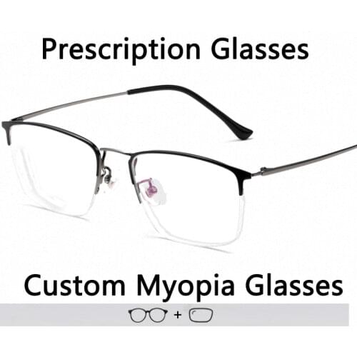 Fashion Myopia Glasses Photochromic Prescription Glasses Titanium Eyeglasses Progressive Multifocal Anti Blue Reading Glasses