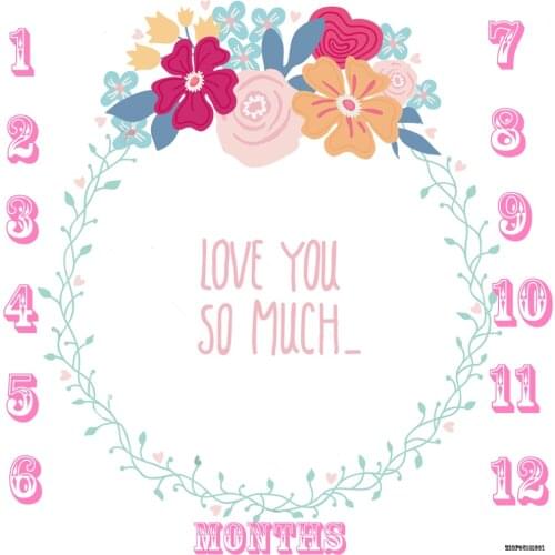 LIFE MAGIC BOX Soft Fabric Baby Milestone Blanket Newborn Photography Backgrounds Backdrops