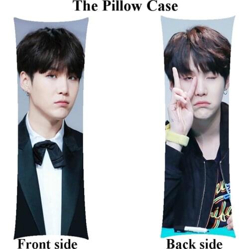 Kpop Min Yun Ki Suga girl body pillow cover Bangtan Boys j-hope rm long home pillow case cover