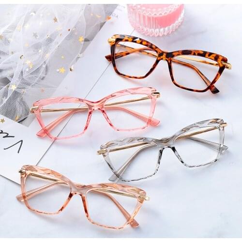 New Fashion Square Glasses Frames Women Trending Styles Brand Optical Computer Glasses Cat Eye Glasses Frame for Myopia Glasse