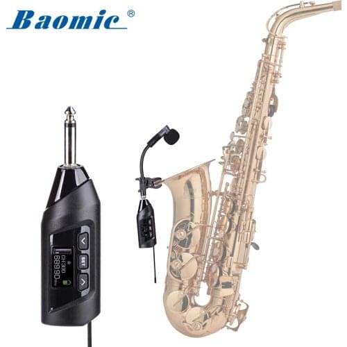 Professional Saxophone Wireless Microphone Baomic TR-15 Musical Instrument Mic Reverb 6 Adjustment EQ Equilibrium Regulation