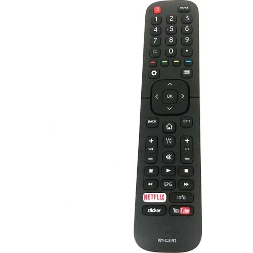 New Original RM-C3192 For JVC LCD TV Remote Control with Netflix Youtube Fernbedienung