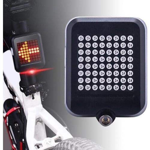 USB Rechargeable MTB Road kid Bike Intelligent Sensor Brake Light 64 LED Bicycle Turn Signal rain night security riding eqipment