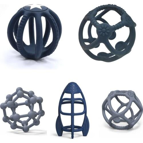 3D Silicone Teethers BPA Free Rocket Baby Teething Toys Soft Molar Products For Newborn Accessories Babies Teether Toy For Teeth