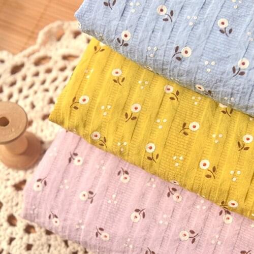 Small flower Printed polyester and cotton fabric for dress headwear scarf clothing hand-made diy fabric