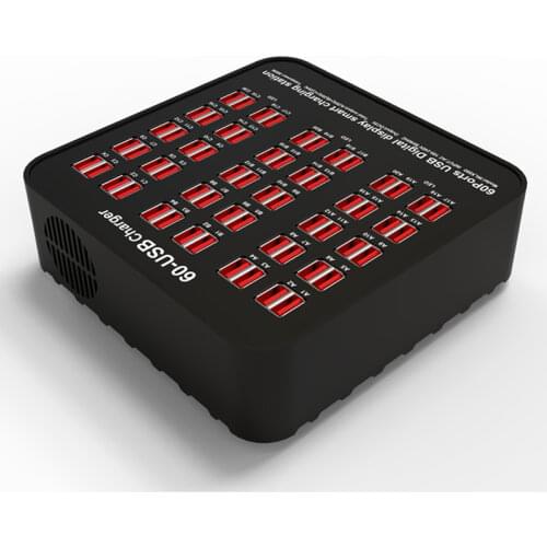 Multi Ports USB Hub Charger Station 12 24 60 Ports Charging Smart Wall Charger Fast Charging Station for iPad iPhone USB Device