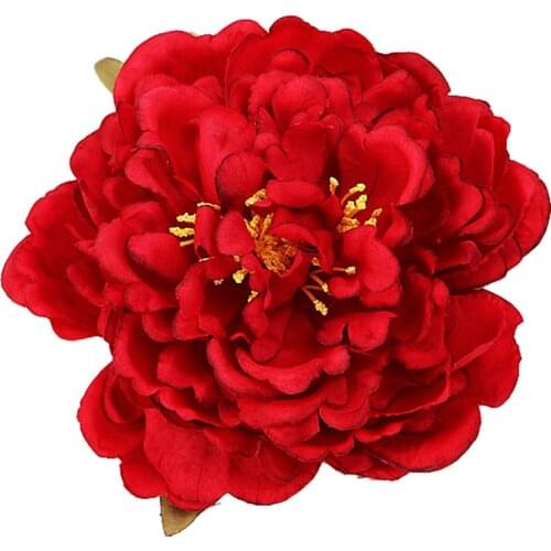 New Cloth Art Peony Flower Brooch Fabric Lapel Pins Dress Cardigan Badge Corsage Wedding Brooches for Women Clothing Accessories