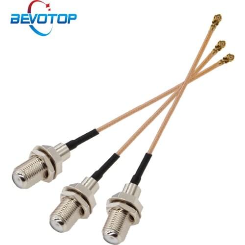 100PCS/LOT F to IPX RG178 Cable F Female to uFL/u.FL/IPX/IPEX-1 Female Jack RF Coaxial Pigtail WIFI 3G Antenna Extension Cable