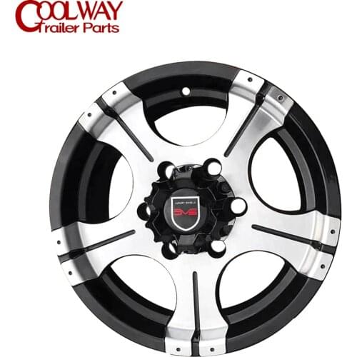 15 Inch X 6J Alium Trailer Rim 6 - 139.7 Car Bolt Pattern Capacity 1150KG ET0 Caravan Boat RV Parts Accessories