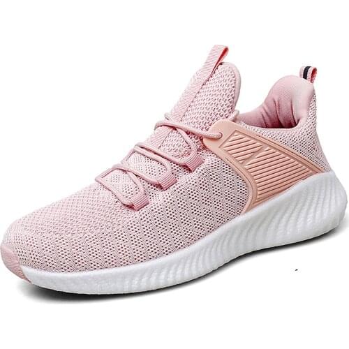 2021 New Sneakers Women Shoes Flats Fashion Casual Ladies Shoes Woman Lace-Up Mesh Breathable Female Sneakers Zapatillas Mujer