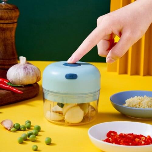 Wireless Household Garlic Masher Mini USB Electric Meat Grinder Baby Food Supplement Garlic Press Kitchen Crusher