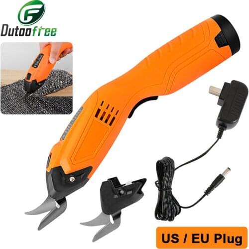 4V Rechargeable USB Cordless Electric Fabric Scissors Leather Cloth Sewing Cutting Handheld Scissor Tool With Alloy Cutter Head