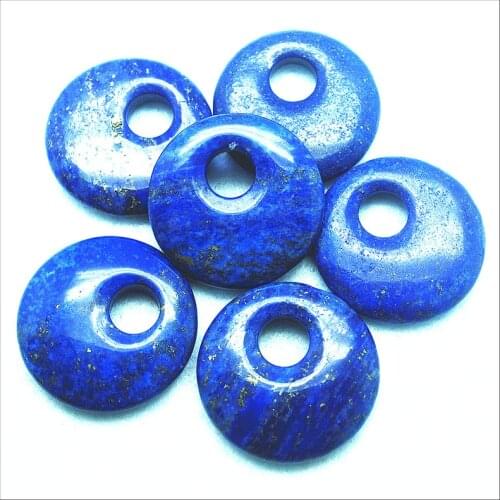 3pcs nature lapis stone pendants donute shape lapis lazuli stone new beads accessories for collections items good selling