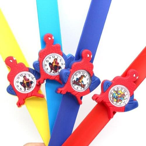 2021 Disney Spiderman Childrens Clock Student Children Boy Spider Man Watches Kids Silicone Cartoon Anime Watch Child Gifts