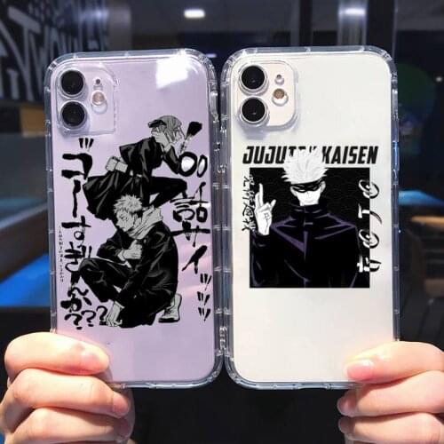 Jujutsu Kaisen Anime Cartoon Phone Case Transparent soft For iphone 5 5s 5c se 6 6s 7 8 11 12 plus mini x xs xr pro max