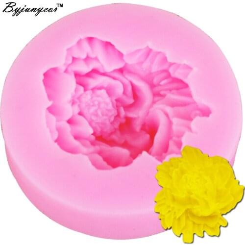 Flower Peony Epoxy UV Resin Silicone Mold Wedding Fondant Cake Decorating Tool Gumpaste Chocolate Resin Clay Candy Moulds m604