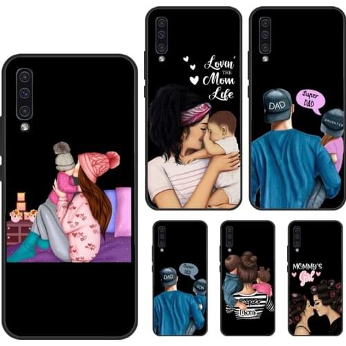 Super Dad Mom Baby Girl Twin Case For Samsung A71 A51 A41 A31 A11 A20e A21S A02S A20S A40 A50 A70 A12 A32 A42 A52 A72