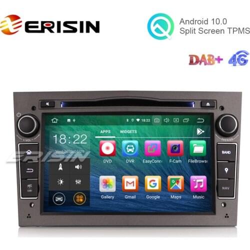 Erisin 5160 7" Grey Android 10.0 Car DVD Player GPS Radio WiFi BT TPMS DAB+ CarPlay+ for Opel Antara Zafira Combo Signum