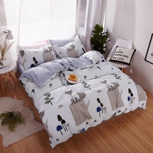 Fox Print Kid Boy Girl Bed Cover Set Cartoon Duvet Cover Adult Child Bed Sheets And Pillowcases Comforter Bedding Set 61038