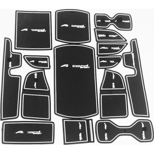 Car styling Cup mat door anti-slip mat Interior modification sticker Accessories For Honda Accord 2018 2019 2020 Non-slip Mats