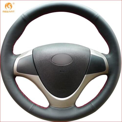 MEWANT Black Artificial Leather Car Steering Wheel Cover for Hyundai i30 2009 2010 2011 Interior Accessories Parts