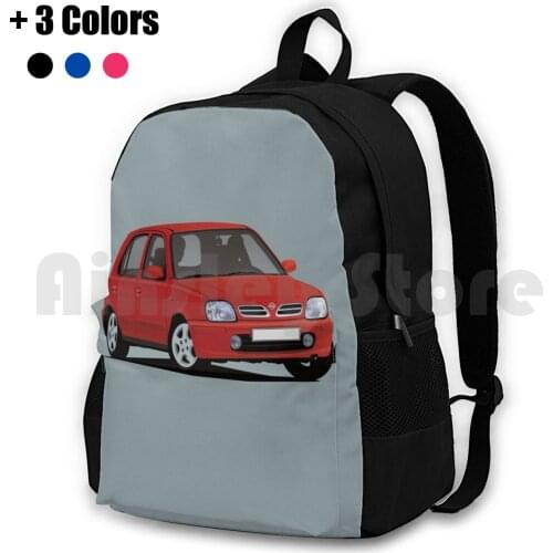 Nissan Micra ( March ) K11C-Illustration-Red Outdoor Hiking Backpack Waterproof Camping Travel Nissan Micra Nissan Micra Micra