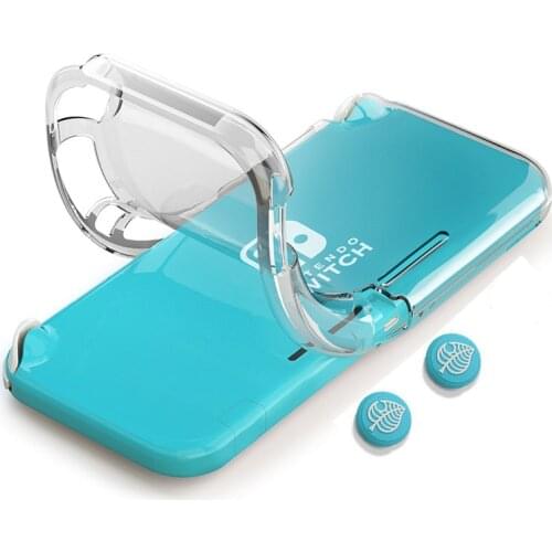 3 in 1 New Set for Nintend Switch Lite Crystal Clear TPU Skin Cover Shell Grip Case and Free Grip Caps for Nintendo Switch Lite